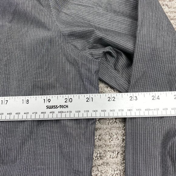 CK Calvin Klein Shirt Men Size 15.5 32/33 Gray Button Up Slim Fit Non-Iron Mens - Picture 10 of 11